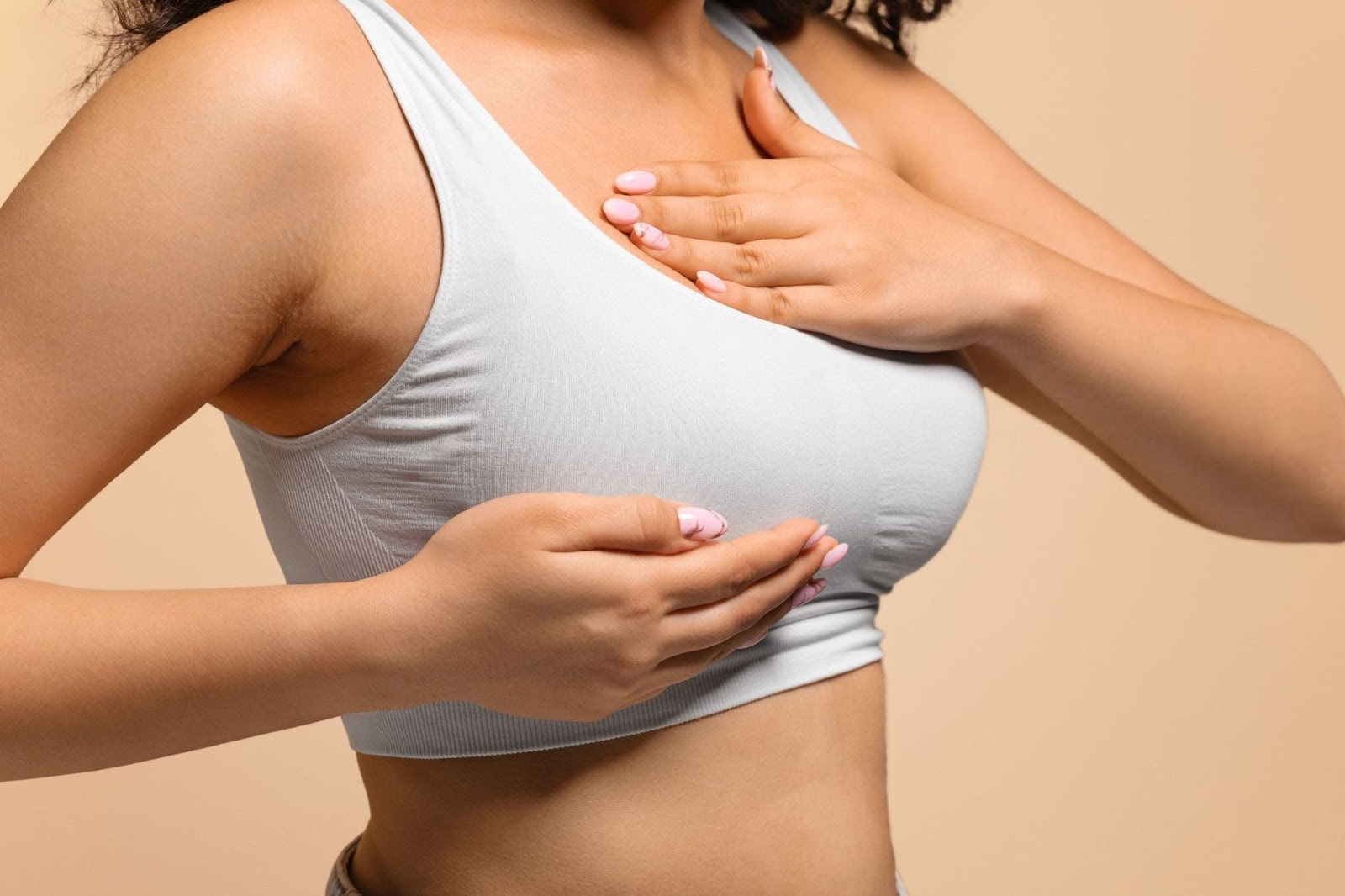 Client receiving lymphatic massage for managing breast tenderness at Lymphatic Therapy Services in San Diego, California